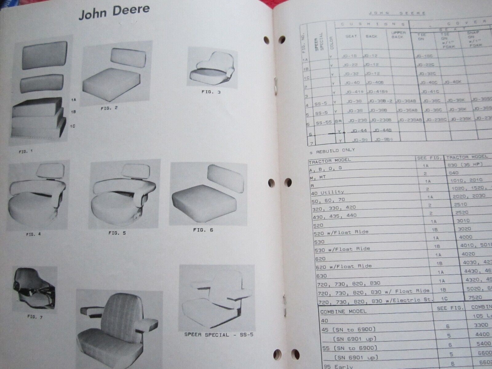 1970&rsquo;s SPEER CUSHION Co. HOLYOKE COLORADO TRACTOR SEAT CATALOG DEERE, AC,CASE,IH