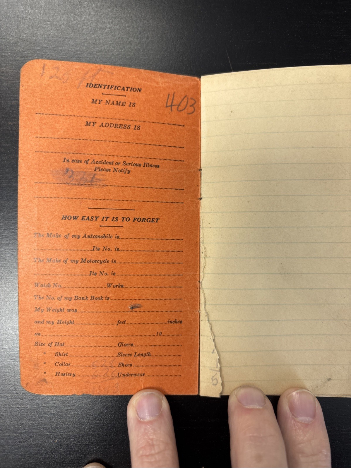 Baugh’s Animal Base Fertilizer Notebook 1933 Philadelphia, PA