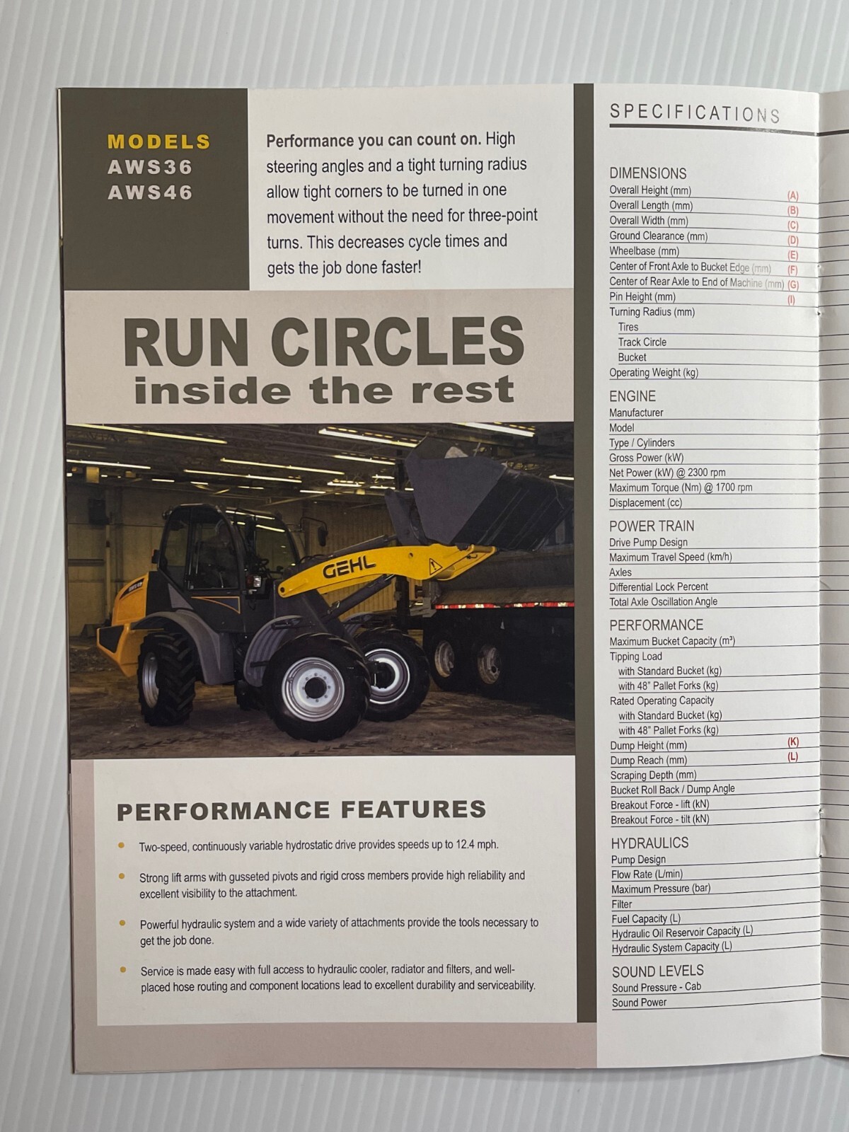 GEHL Full Line All Wheel Steer Loaders Sales Brochure *2008* (Showroom Book)