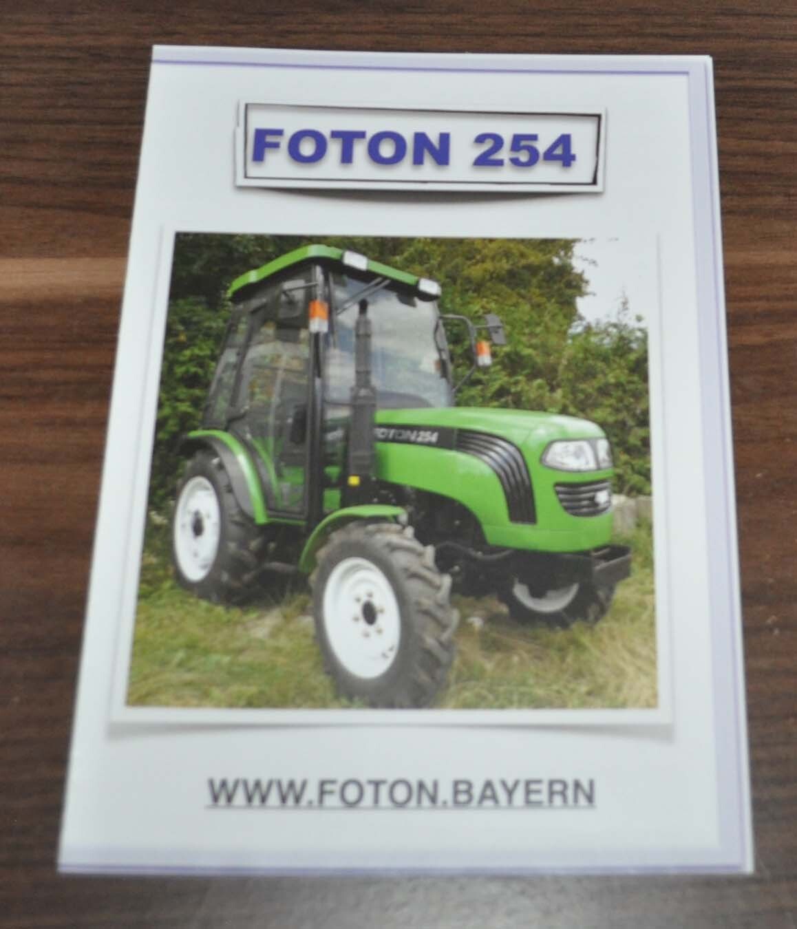 Foton 254 Agro Tractor Chinese Brochure Prospekt