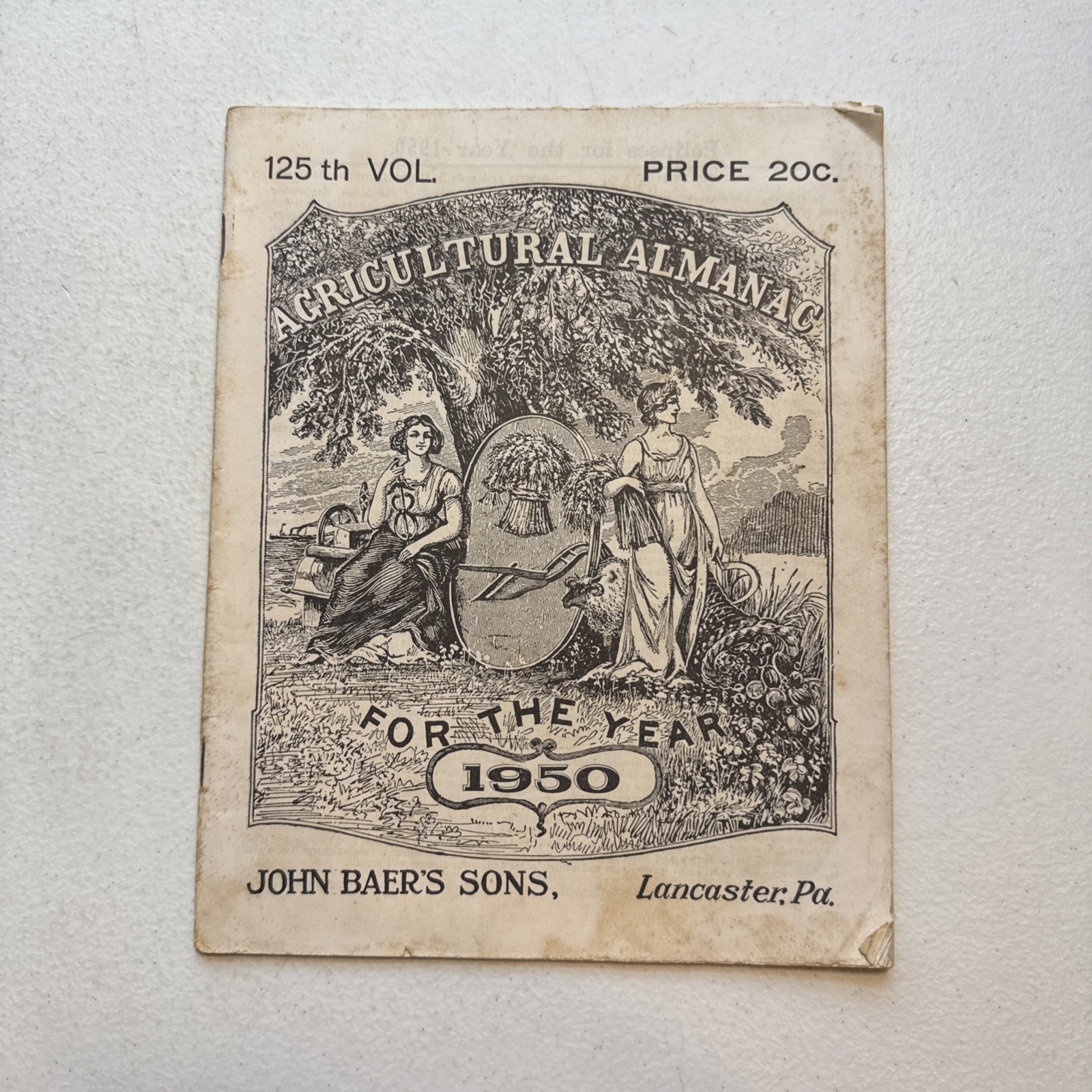 Vintage 1942 & 1950 John Baer’s Sons Agricultural Almanac Lancaster, PA