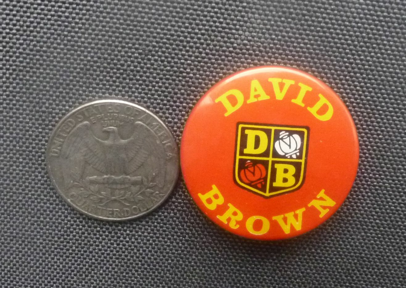 very old lapel pin DAVID BROWN tractor (#16)