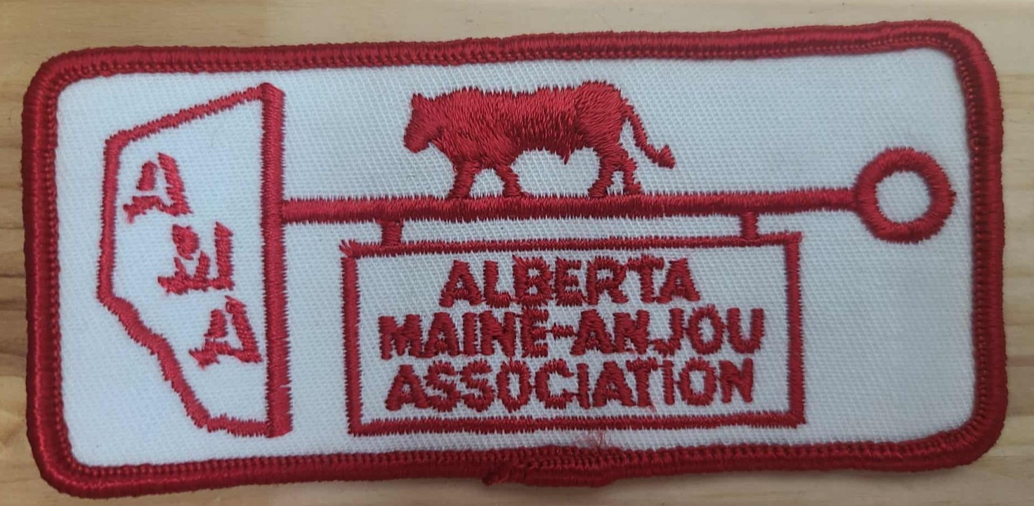 « Vintage Alberta Maine-Anjou Association Patch Canada Beef Cattle Farm Sew On »