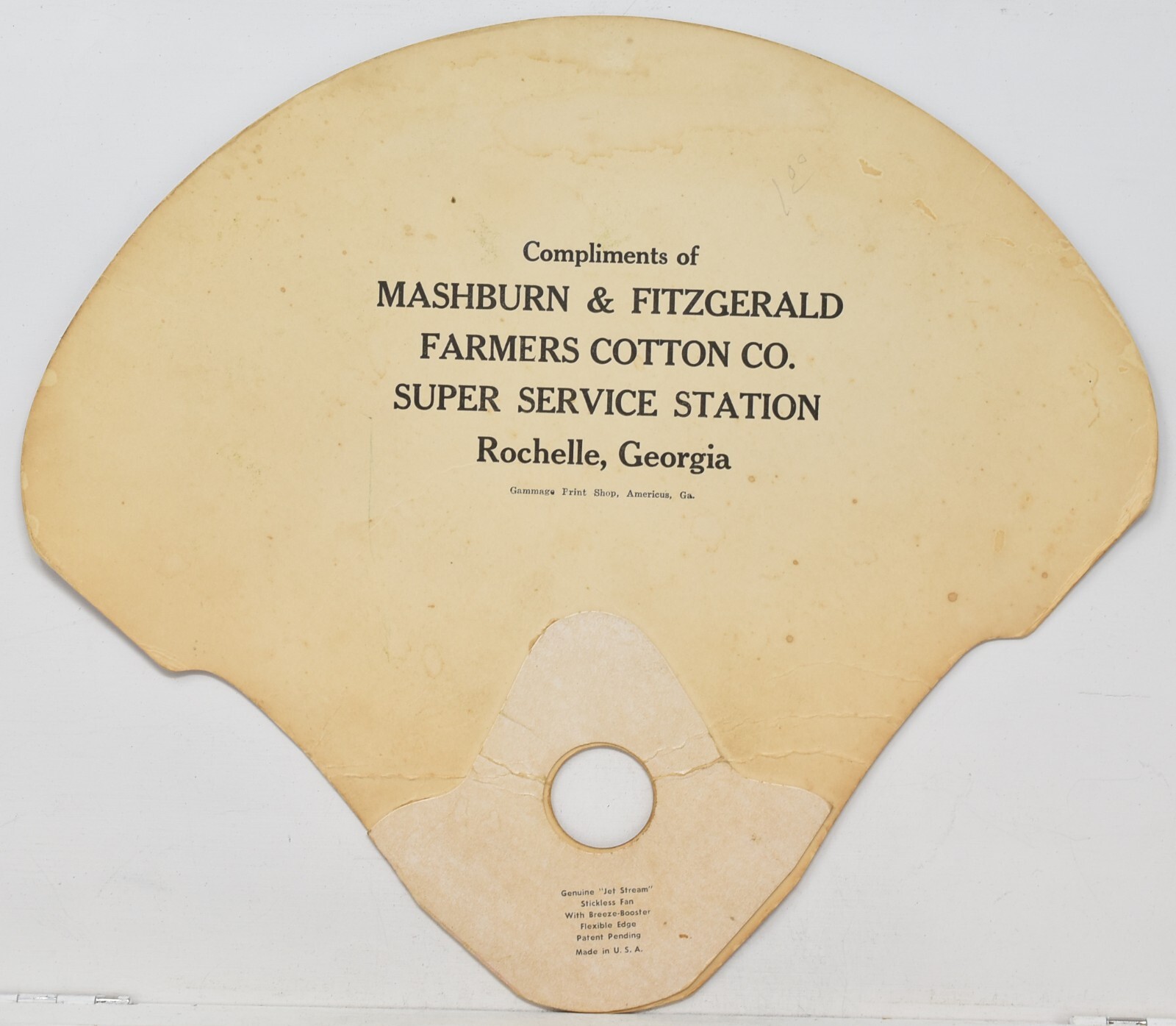 1920s Mashburn & Fitzgerald Farmers Cotton Co Service Station Rochelle Georgia 1