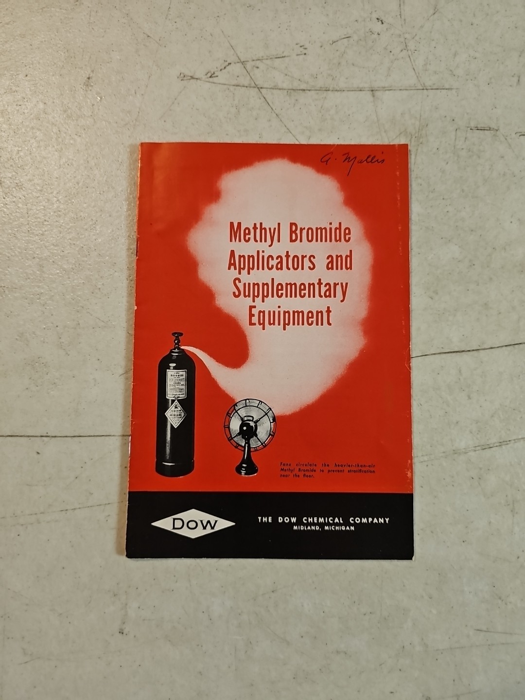 Vintage 1949 Dow Chemical Methyl Bromide Applicators &SUPPLEMENTAl INFO Brochure