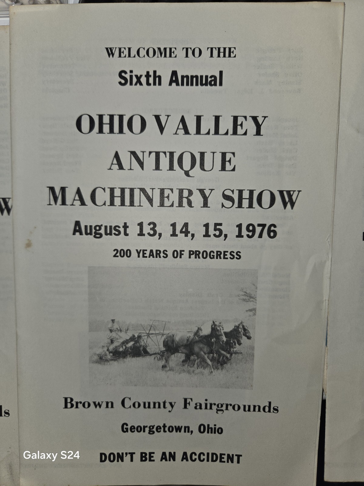 LOT OF FOUR OVAM OHIO VALLEY ANTIQUE MACHINERY SHOW 3 X 1976 1977
