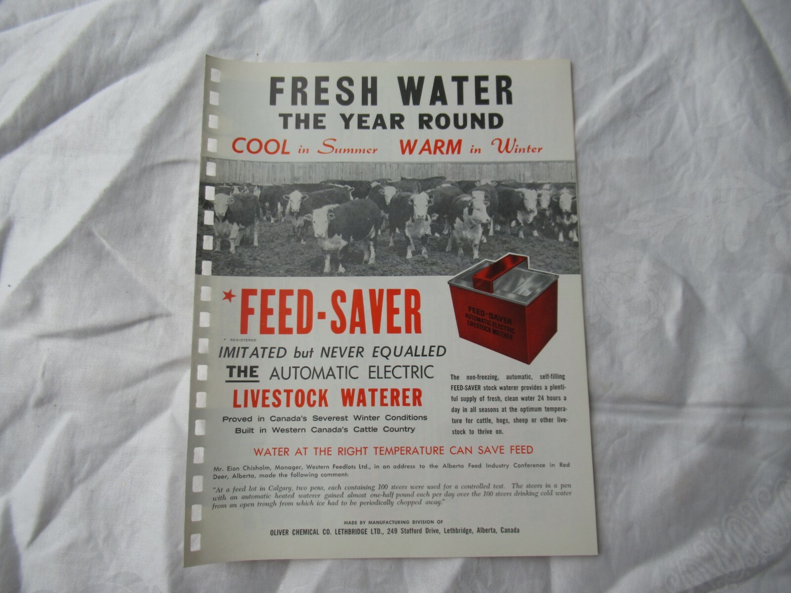 Oliver chemicals cattle feed save brochure