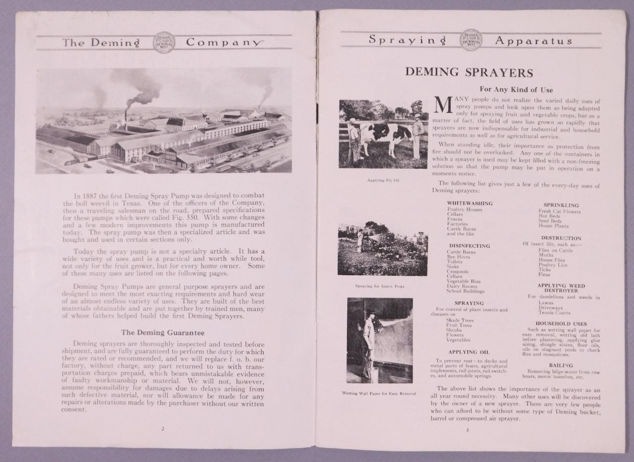 1928 Deming Sprayer Catalog Special Letter & Order Form w Prices Salem OH D2F11