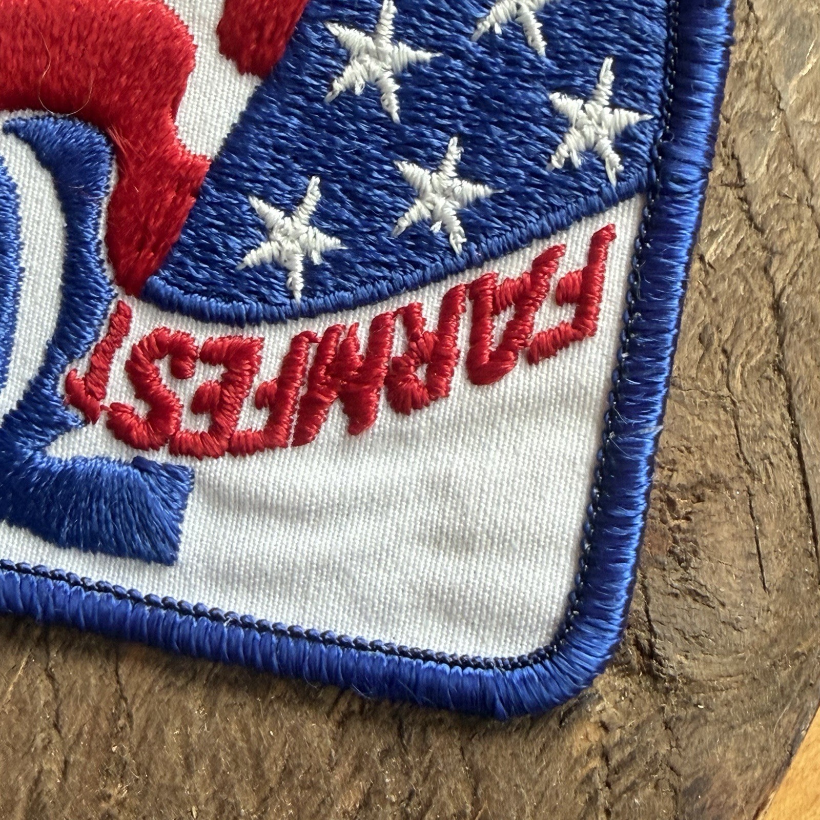 Farmfest 1976 Sewn Embroidered Patch – Red White Blue Agriculture Theme