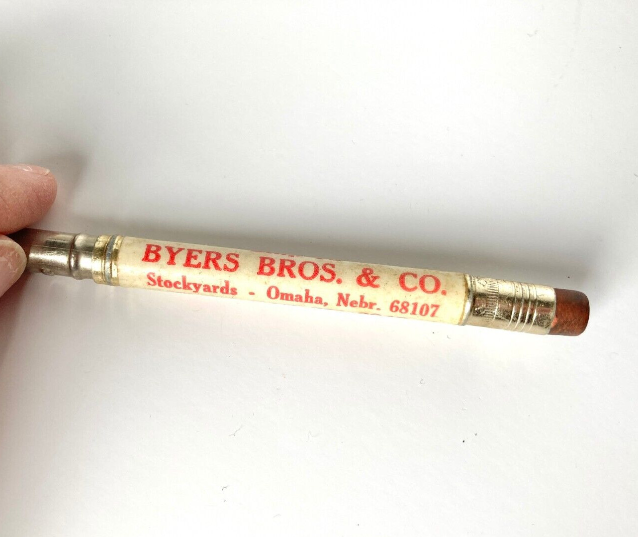 Byers Bros Stockyards Bullet Pencil Omaha Nebraska Livestock Stock Yards