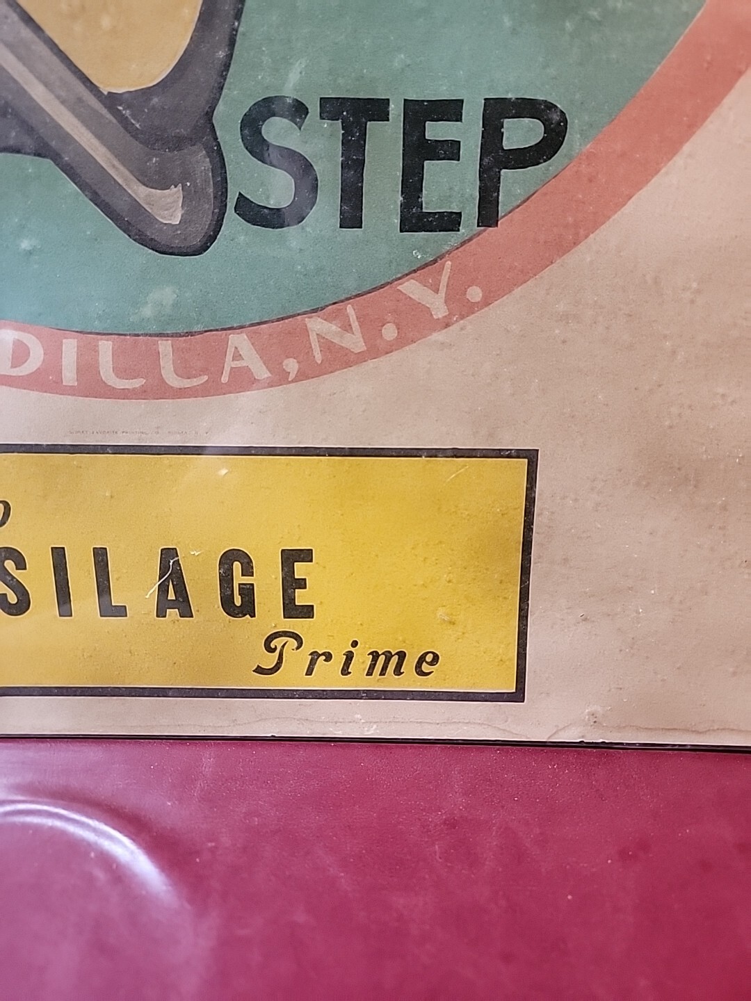 UNADILLA SILOS SURE STEP/UNADILLA, N.Y./Keep SILAGE Prime/Sales Poster/Sign/0125