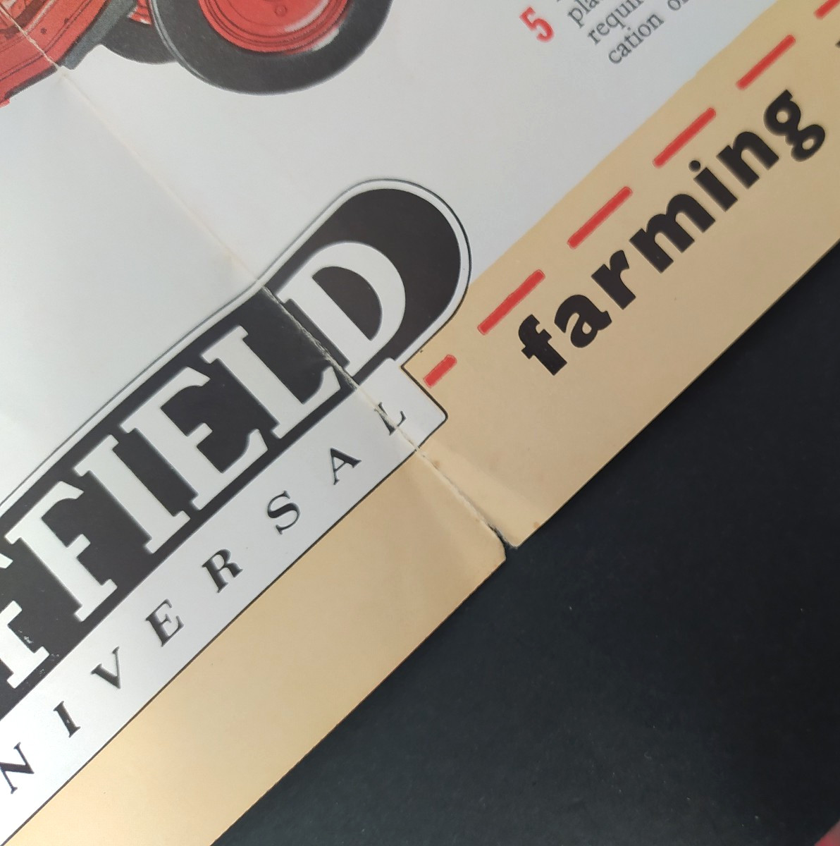 VINTAGE NUFFIELD THREE UNIVERSAL TRACTOR BROCHURE -POSTER 1950&rsquo;s