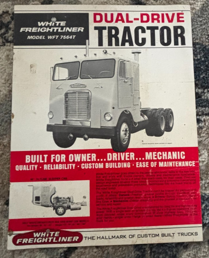 White Freightliner Dual Drive Tractor Truck for 1968 Brochure DCPA26