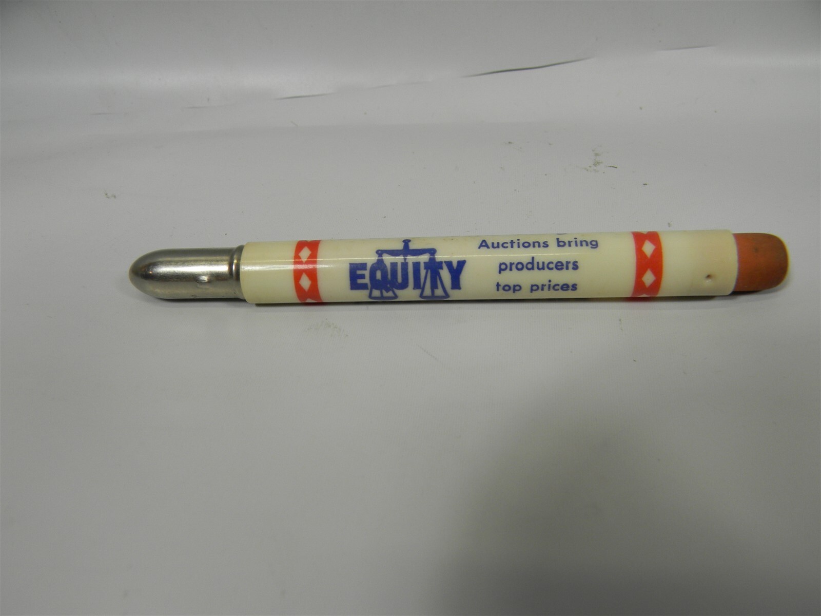 Vintage Equity Livestock Auctions Baraboo Advertising Bullet Pencil – #19 – 2D