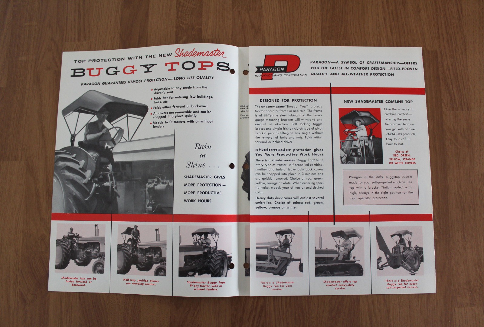 Vintage 1963 1964 Paragon Farm Tractor Heater Cab Top Brochure Garden Catalog
