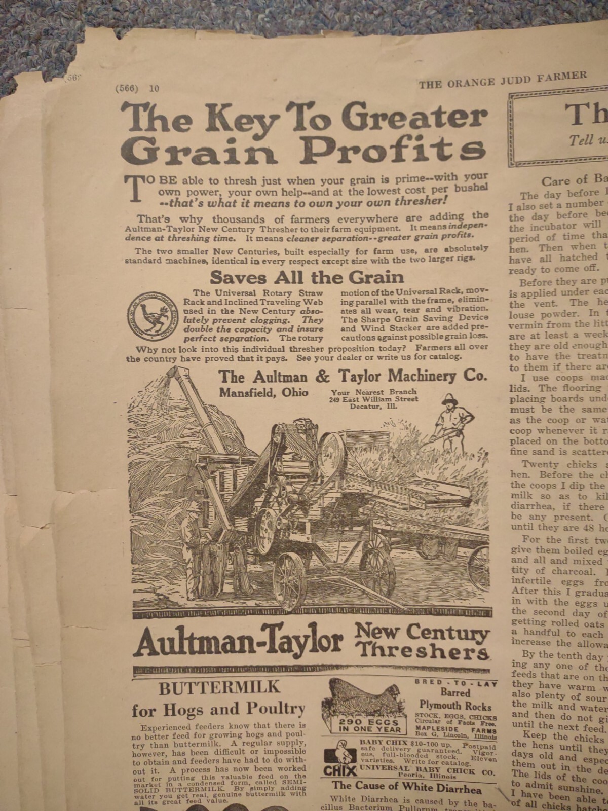 Orange Judd Farmer Newspaper Chicago, Illinois May 21, 1921 poor condition