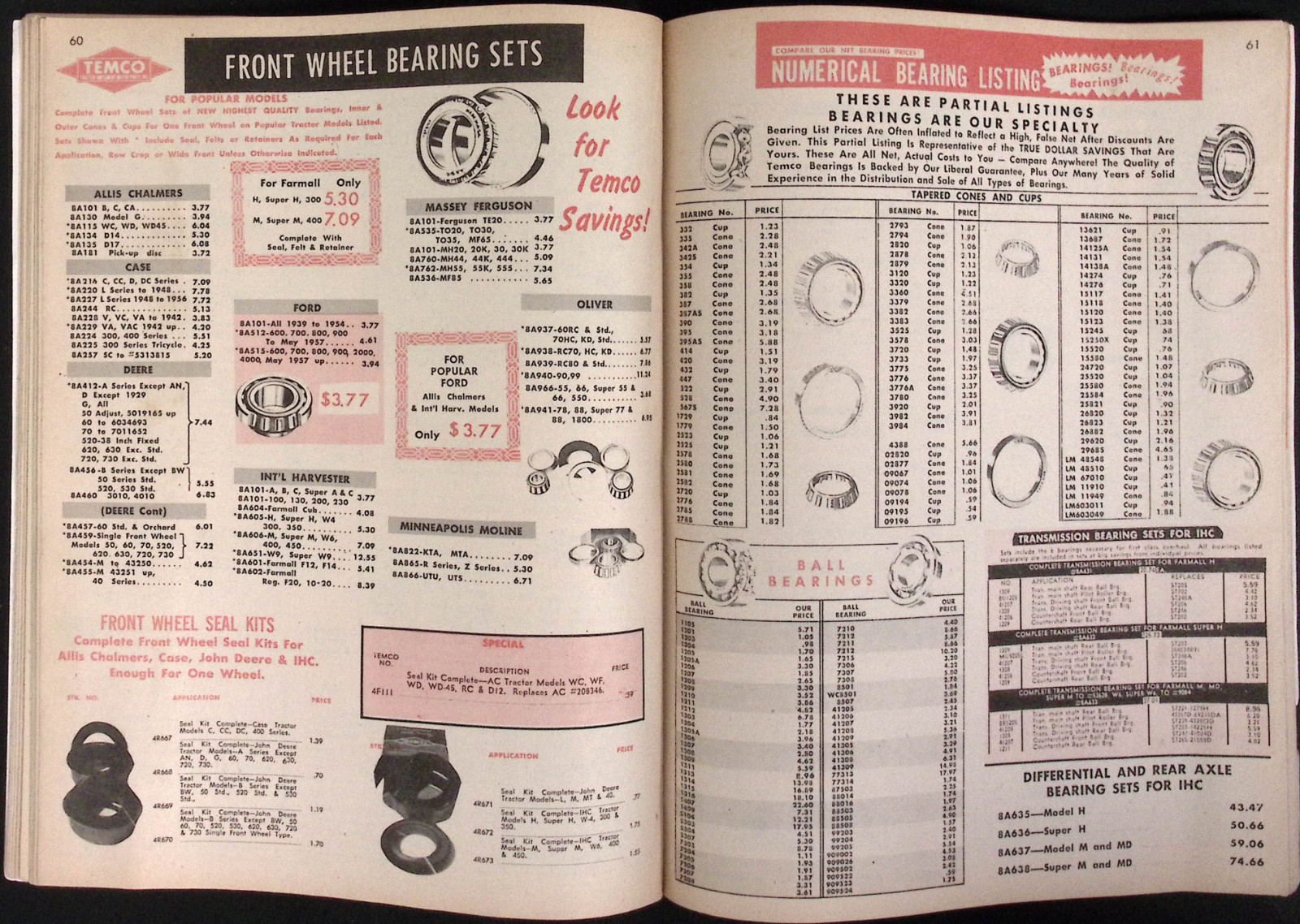 1968 Temco Tractor Implement Motive Parts Fall & Winter Catalog