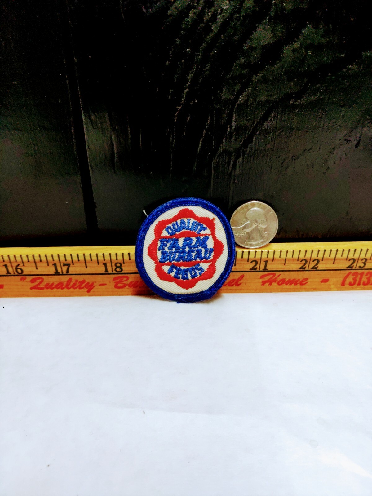 Vintage Farm Bureau Quality Feeds Embroidered Sew on Patch 2&Prime;, Agricultural GUC