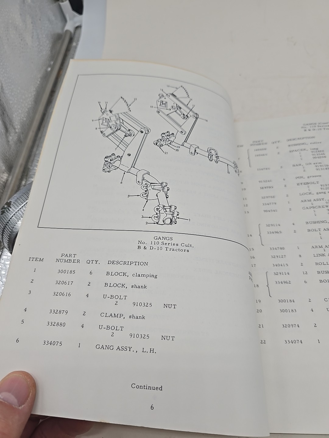ALLIS CHALMERS DEALERS PARTS CATALOG ROW CROP CULTIVATORS REAR MOUNTED 1965