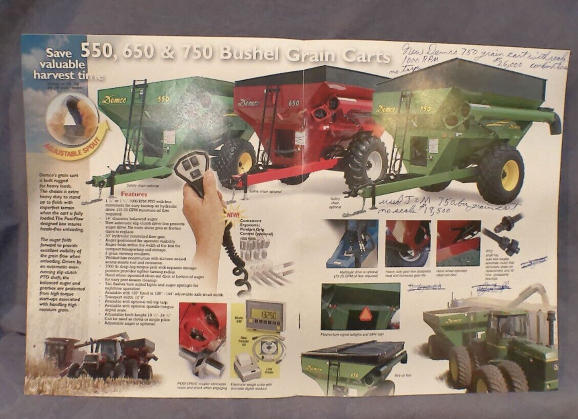 Demco The « King » Of Wagons And Grain Carts Sales Brochure