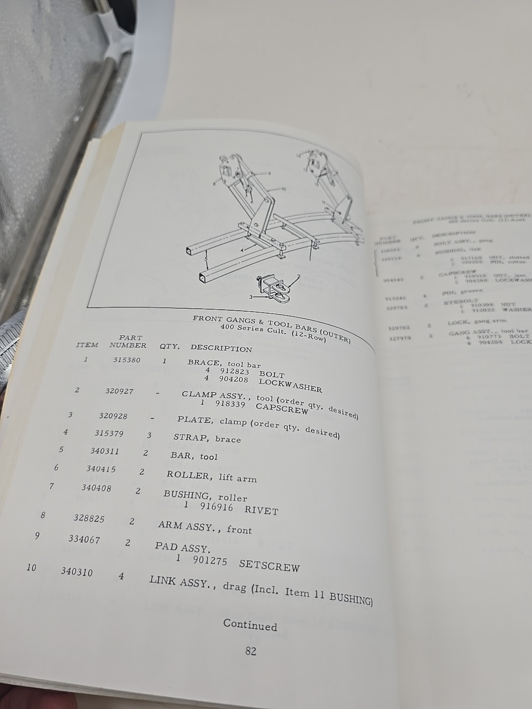 ALLIS CHALMERS DEALERS PARTS CATALOG ROW CROP CULTIVATORS REAR MOUNTED 1965