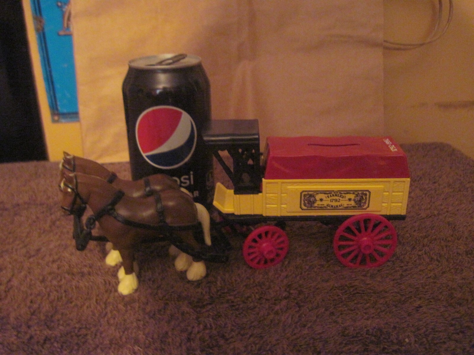ERTL Farmer&rsquo;s Almanac Horse and Delivery Wagon, Very Good Condition