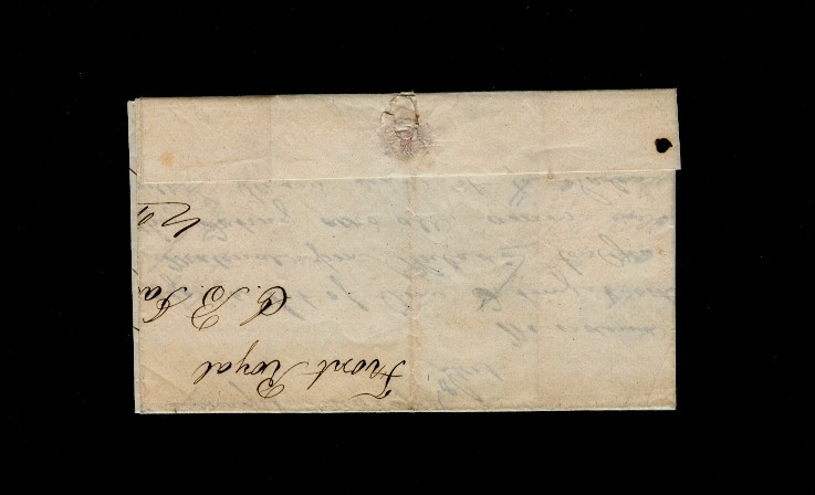 « FRONT ROYAL Va. » Black CDS & manuscript « Paid 3 » on mid-1850s folded letter