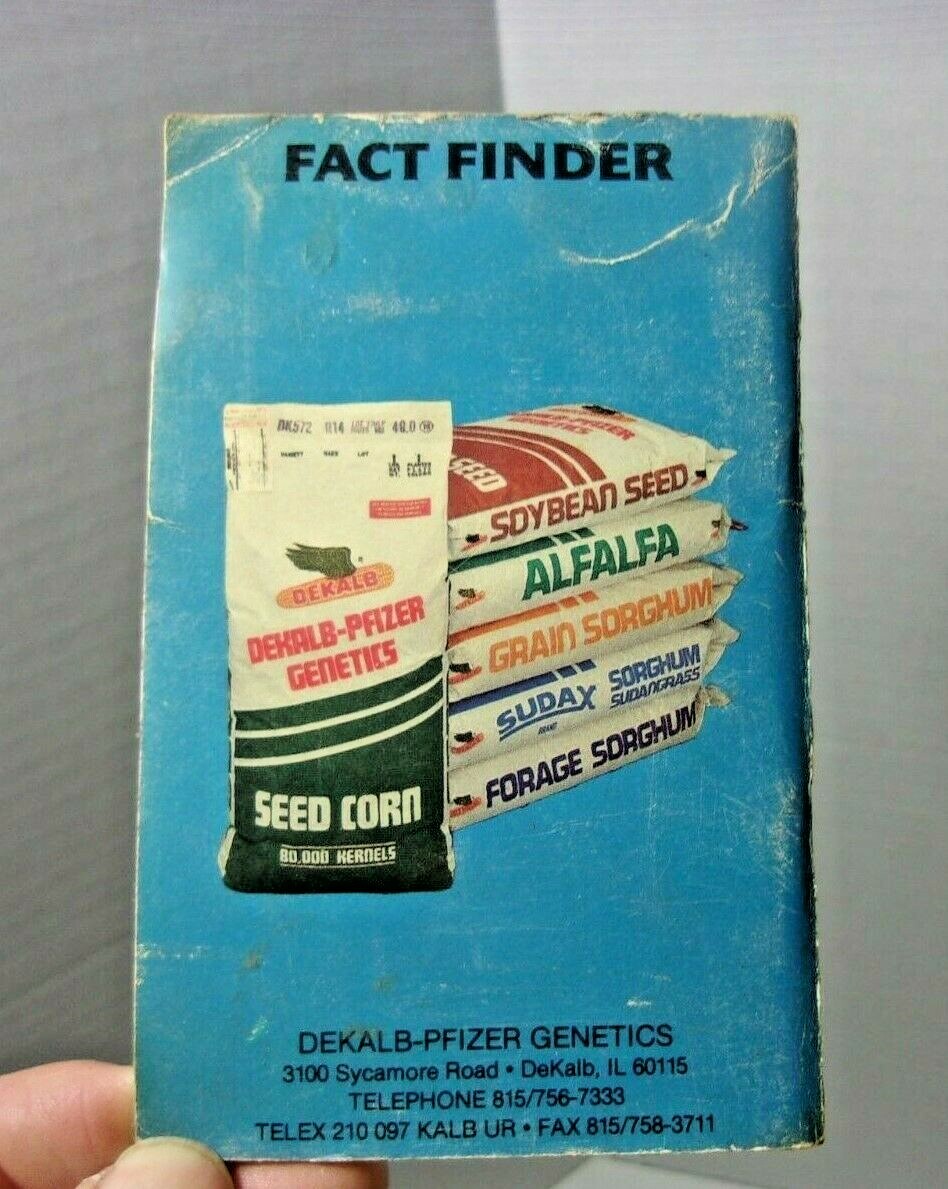 Dekalb Farmers Pocket memo Advertising Agriculture 1980&rsquo;s Vintage Book Farm