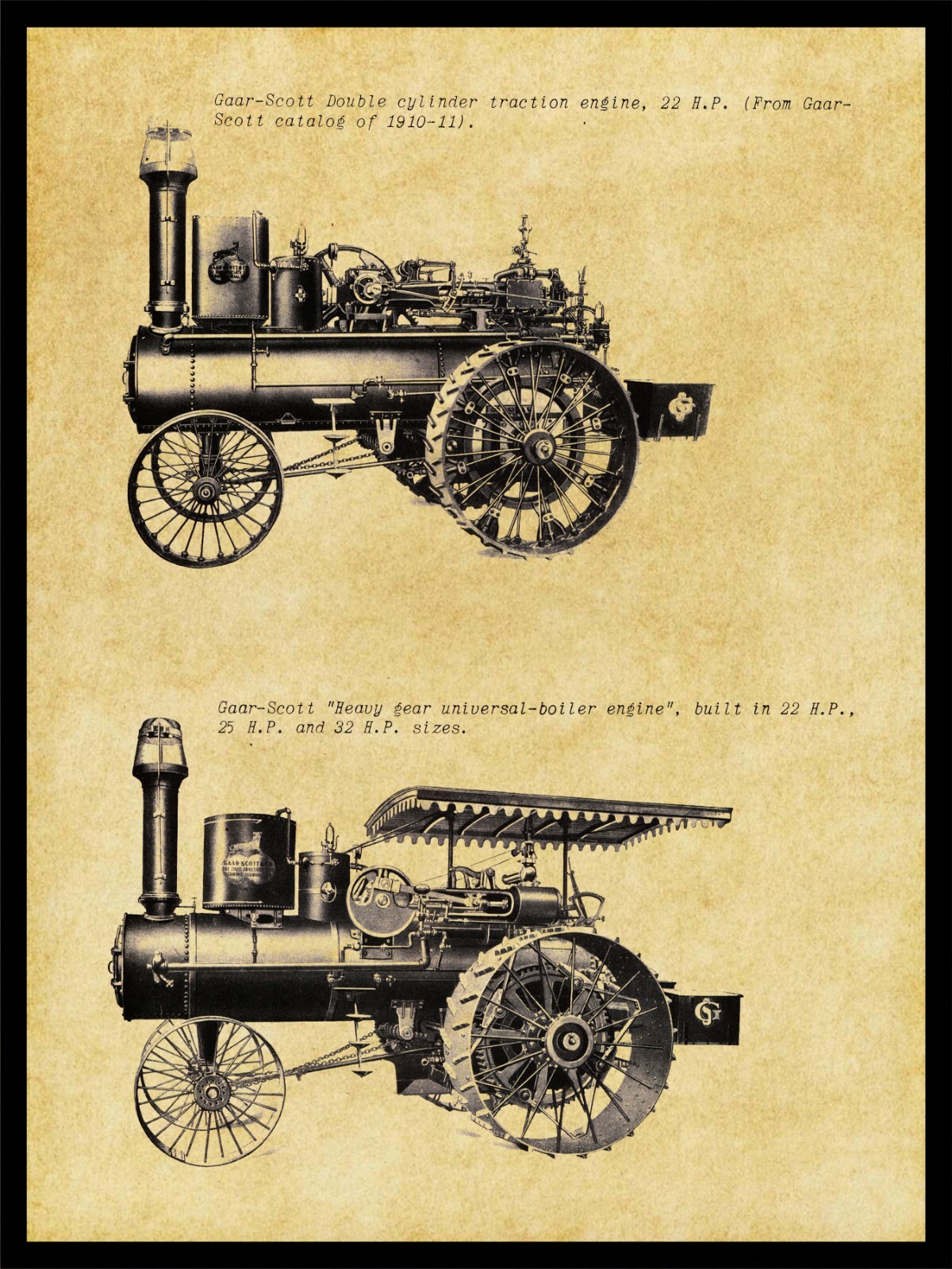 1911 Gaar Scott Traction Engines NEW Metal Sign: Richmond, Indiana