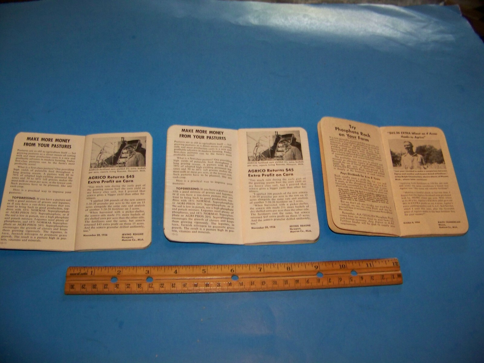 Agrico Memo Books ( 3 ) 1958 & 1956 « The Nation&rsquo;s Leading Fertilizer »