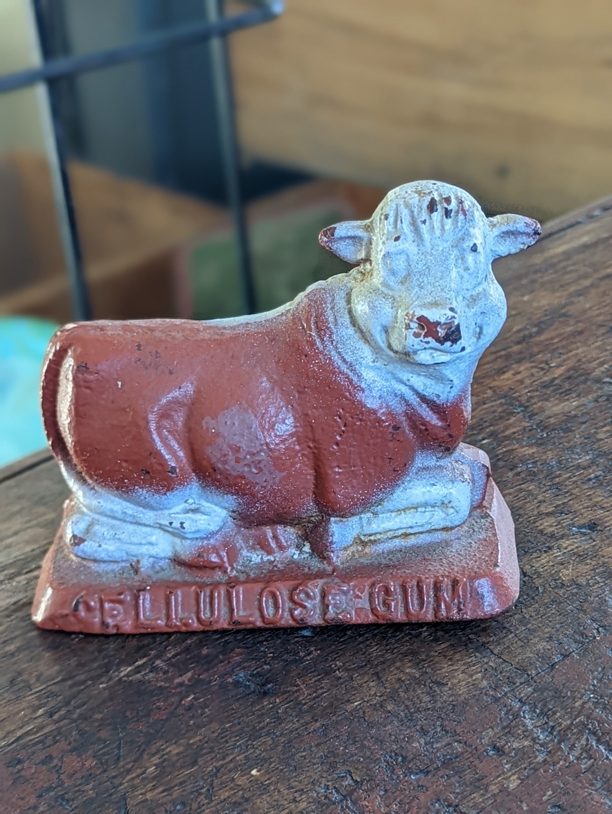 Hercules Gun Powder ADVERTISING CAST IRON Cow Mankato Foundry Paperweight