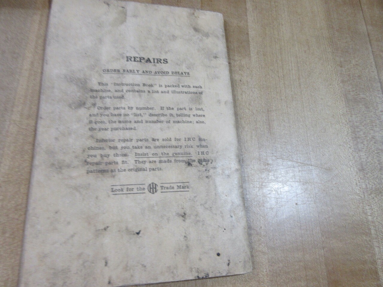 1928 International Harvester McCormick Deering Manure Spreader Manual MC (b)
