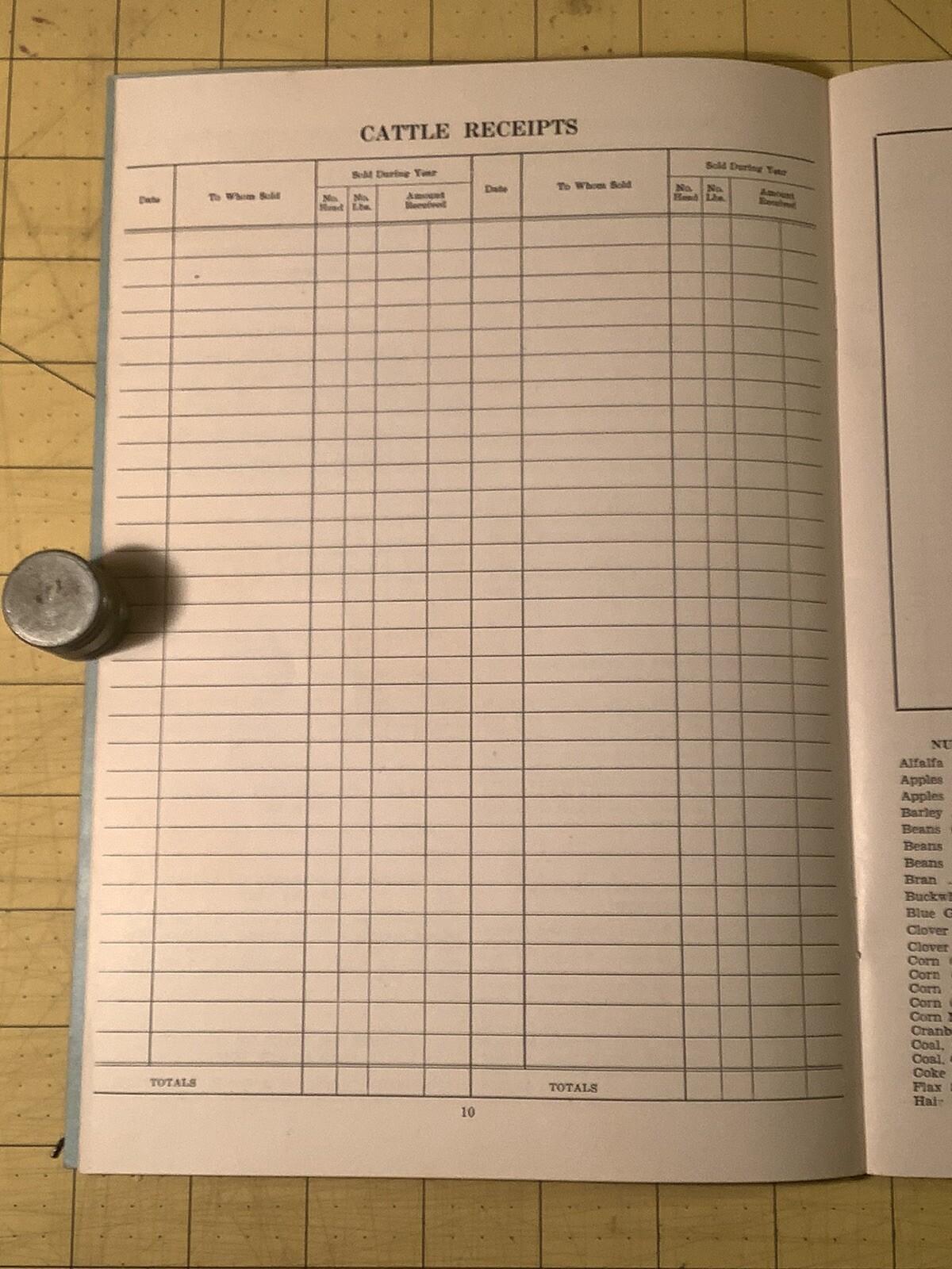 Vintage Farm Account Book L.S. Dunbars Implement Store Napoleon Ohio INV-P1127