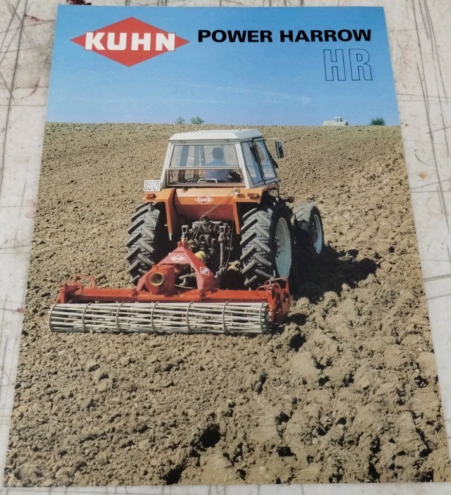 Original OEM OE Kuhn Models HR250 HR300 HR400 HR450 Power Harrows Sales Brochure