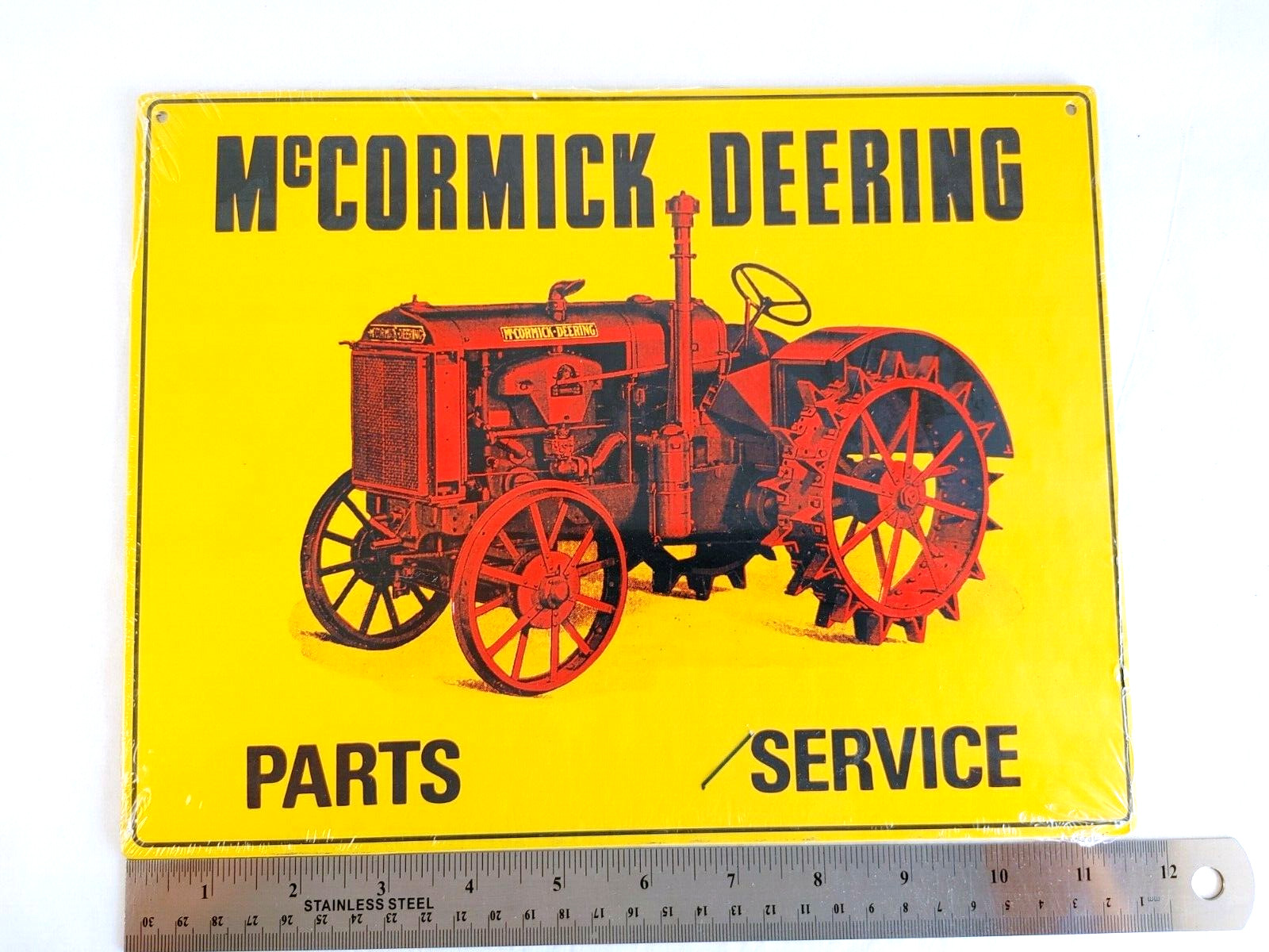 McCormick Deering Parts Service Cardboard Sign 11.75&Prime; x 9&Prime; #17657
