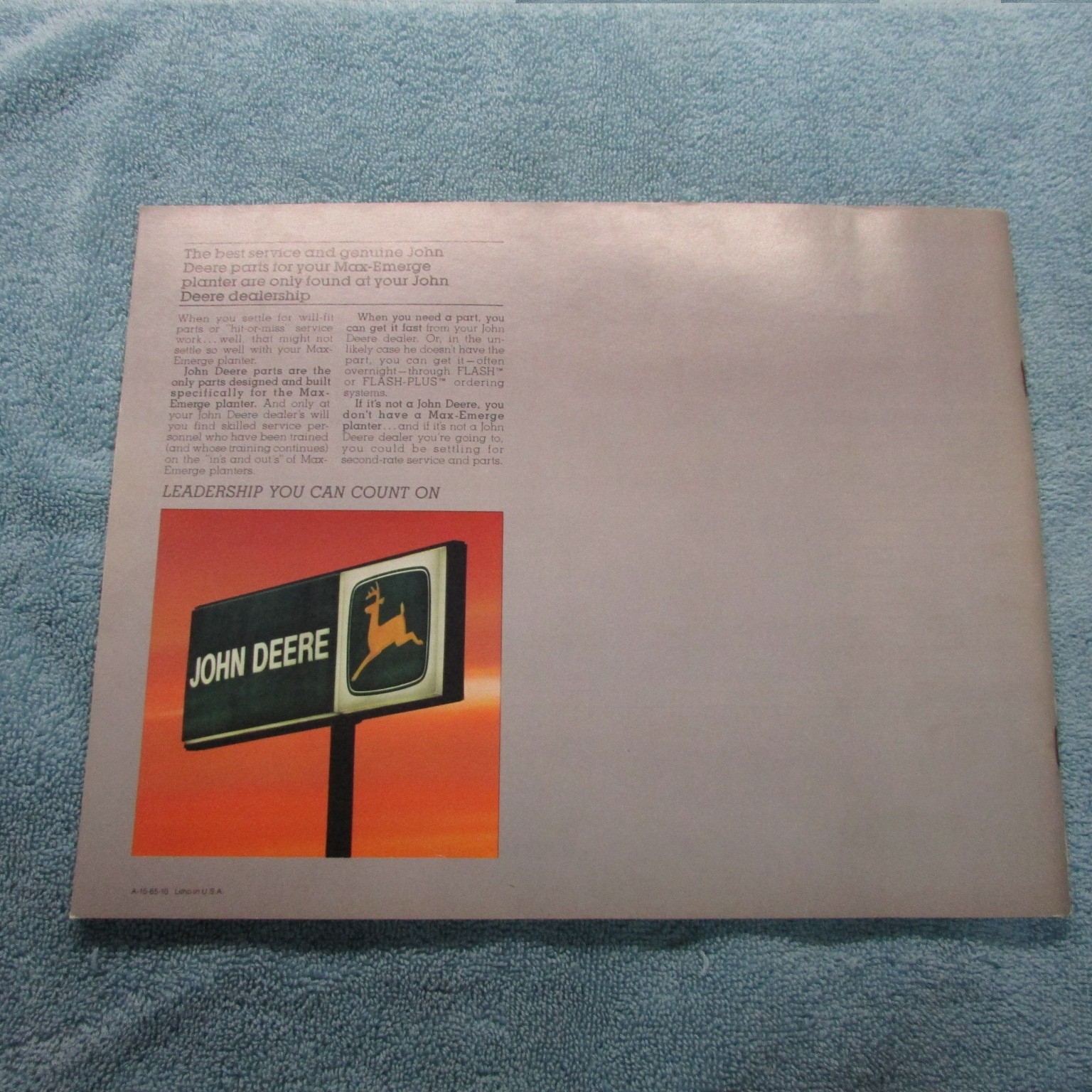 John Deere Brochure: Drawn, Integral And Unit Planter (1985)