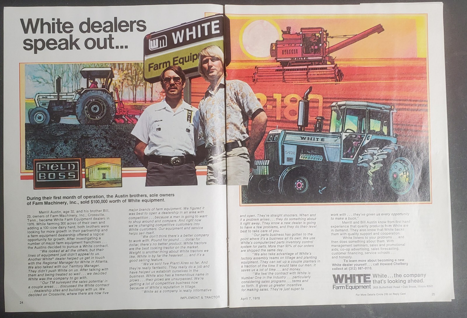 1978 Article About Dealers Selling White Farm Equipment