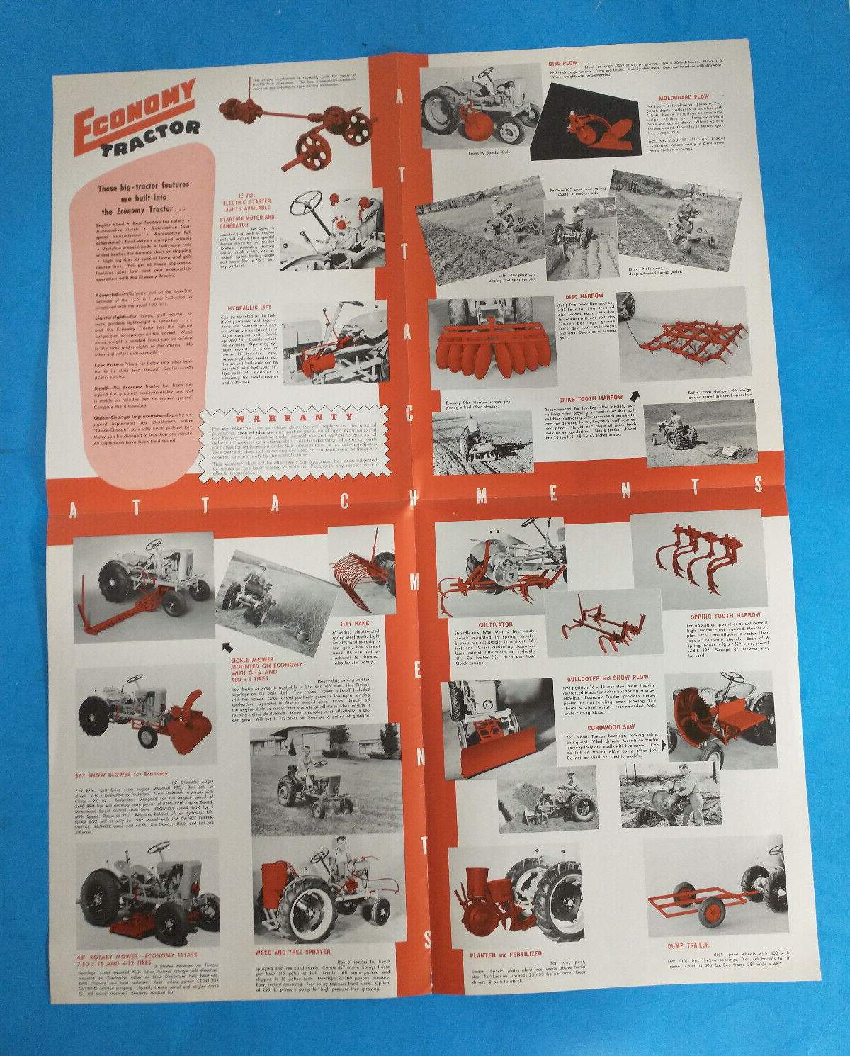 Economy Tractor Power King Brochure ORIGINAL 7-24 3-12 ETC