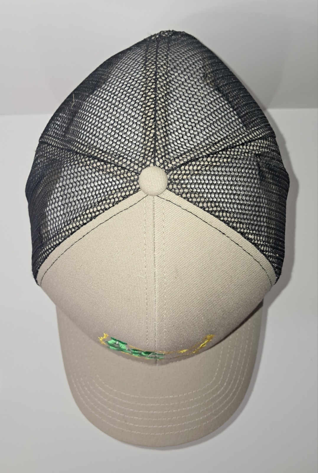 Ag-Pro Logo Promo Trucker Hat Cap Mesh Strapback OSFM Tan John Deere Co