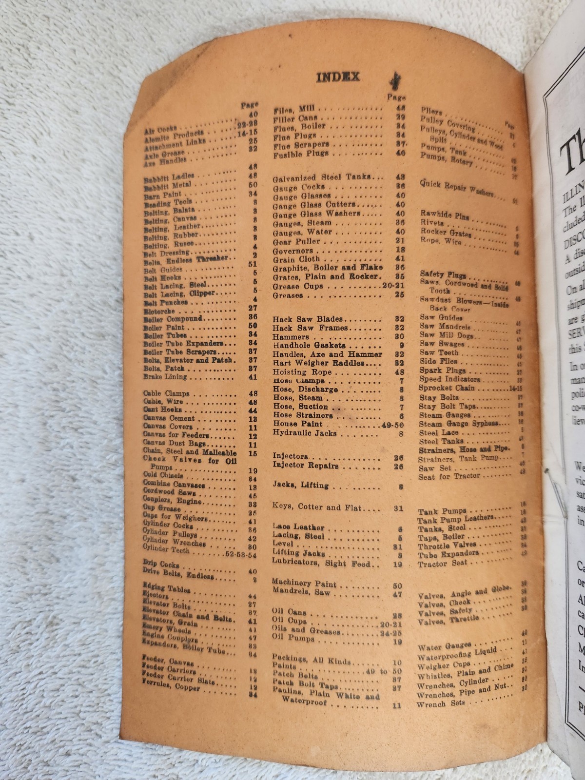 1938 Thresher & Mill Supply Catalog Hudson-Hill & Co. Olney,Illinois IL