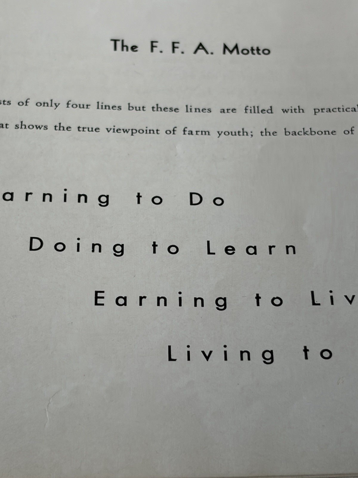 Vintage Future Farmers Of America Official 1929-1949 FFA Farming Book Esko MN