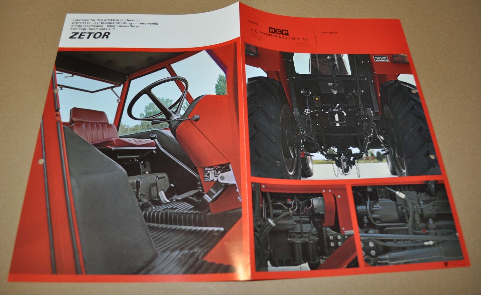 1982 Zetor 7011 Tractor Specification Brochure Prospekt DK
