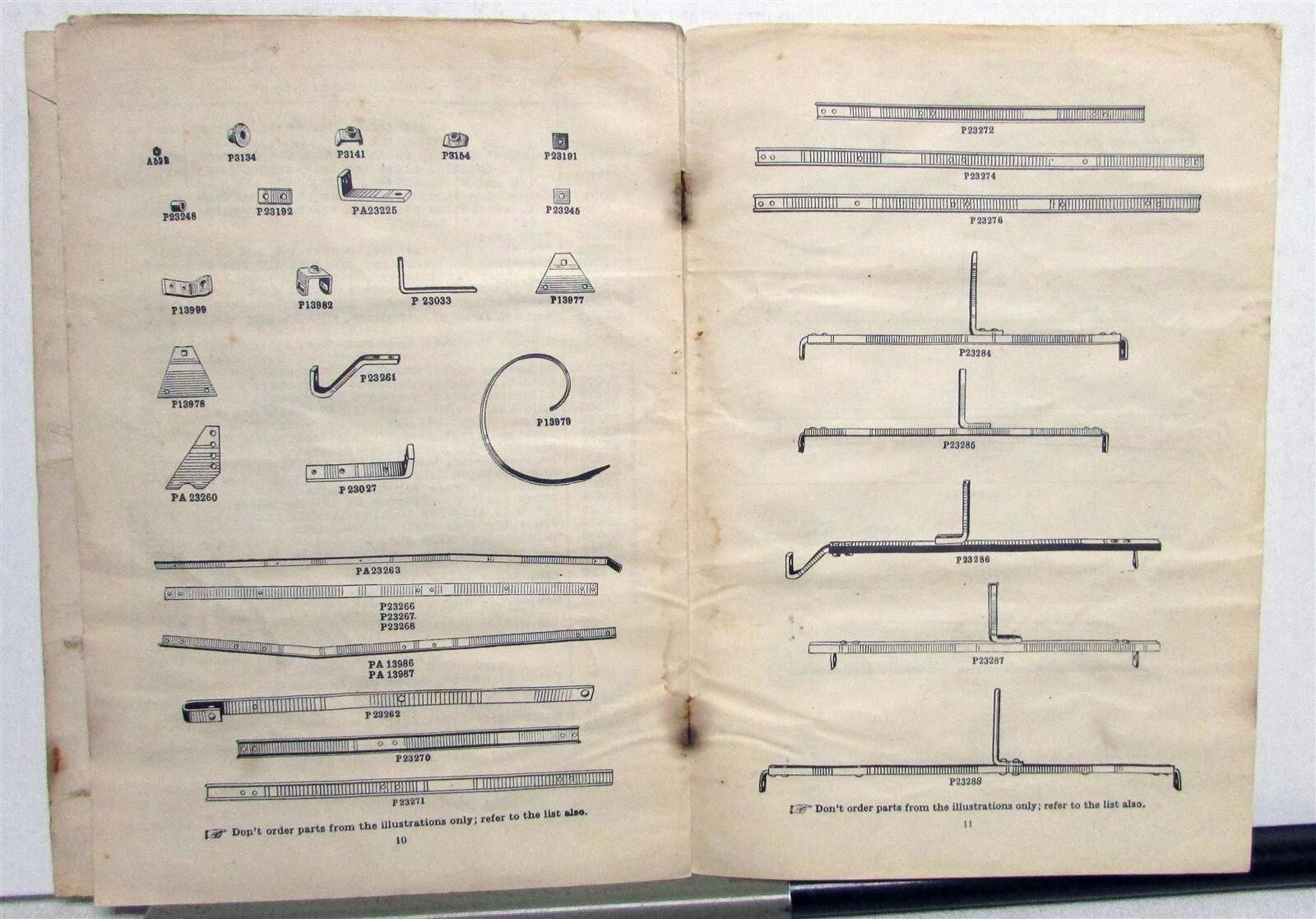1947 McCormick Deering 2 Harrow Specs Agricultural Instruction Manual Parts List