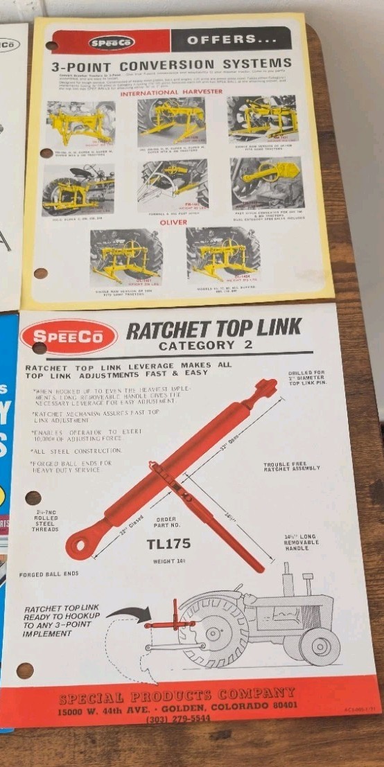 13 SpeeCo Agriculture Implement Attachments Advertising Brochures