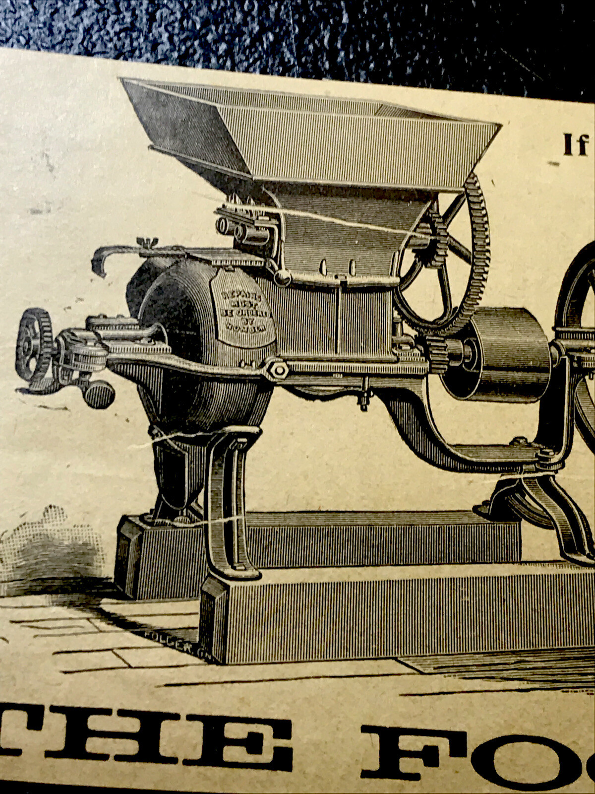 ORIGINAL 1897 Foos Power Mill Farm Advertising – Springfield – Ohio