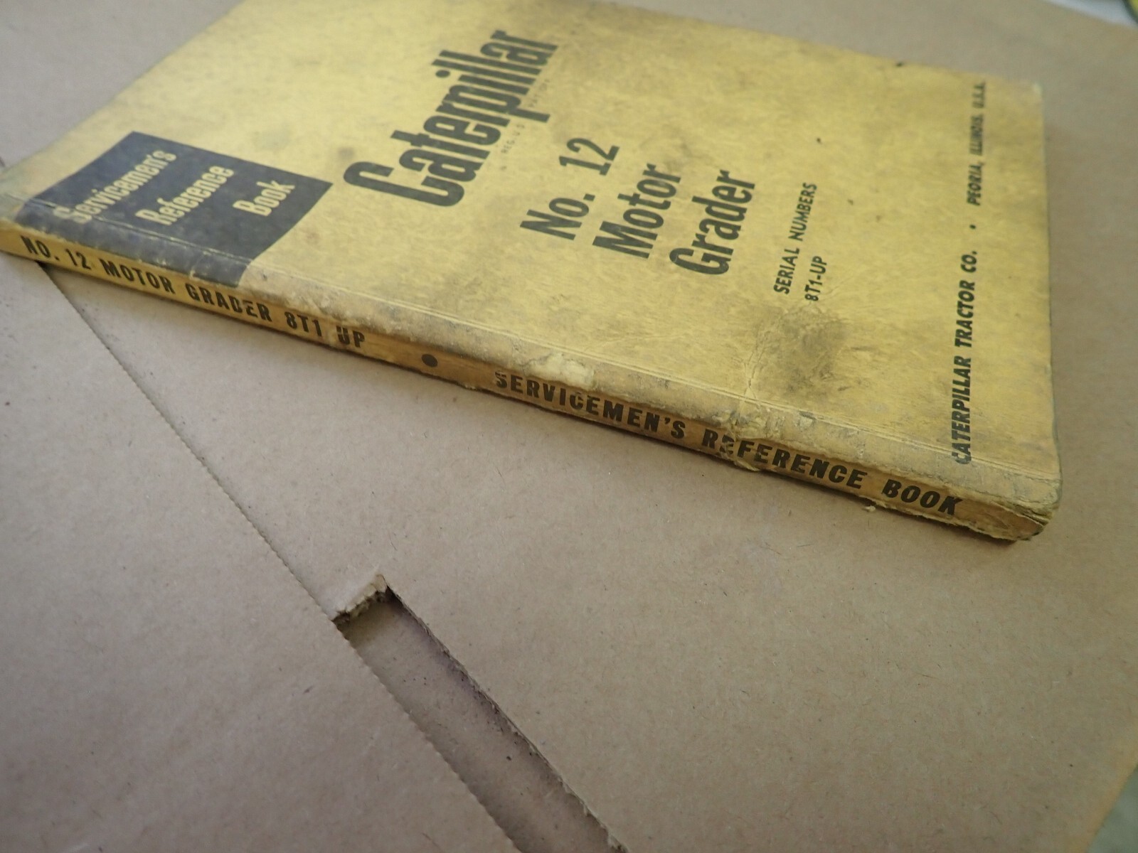 Original 1955 Caterpillar 12 Serviceman&rsquo;s Reference Book Maintenence Manual