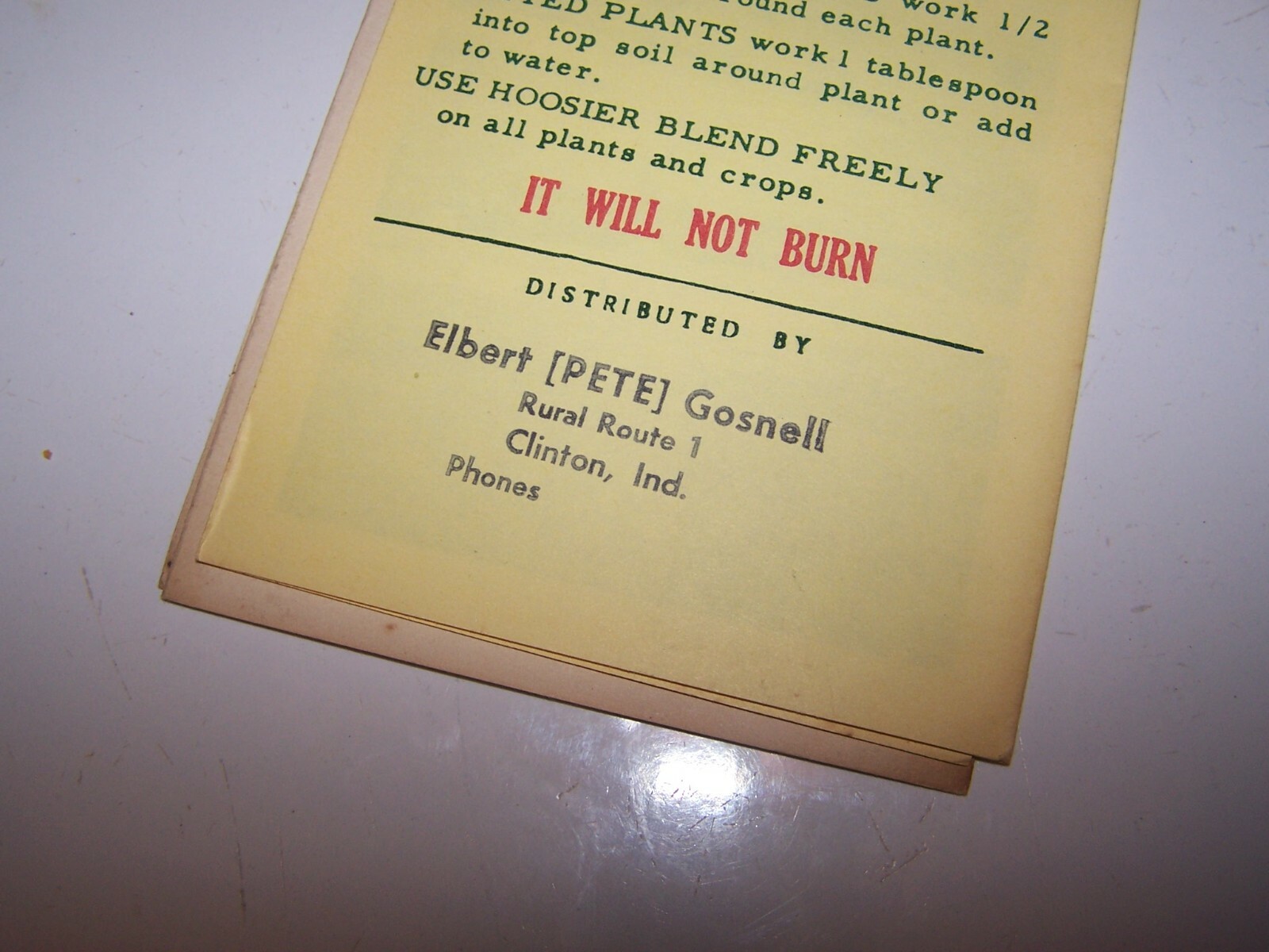3 Vintage HOOSIER BLEND / SOIL SERVICE Fertilizer Brochures TERRE HAUTE INDIANA