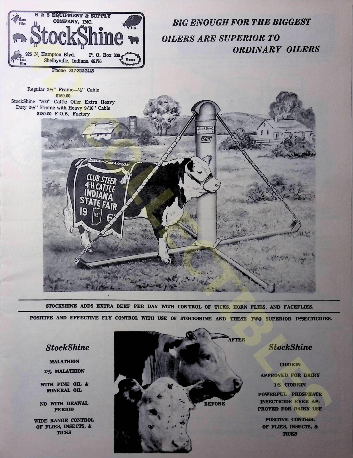 Vintage Farm Brochure StockShine H&S Equipment & Supply 1960s Agricultural