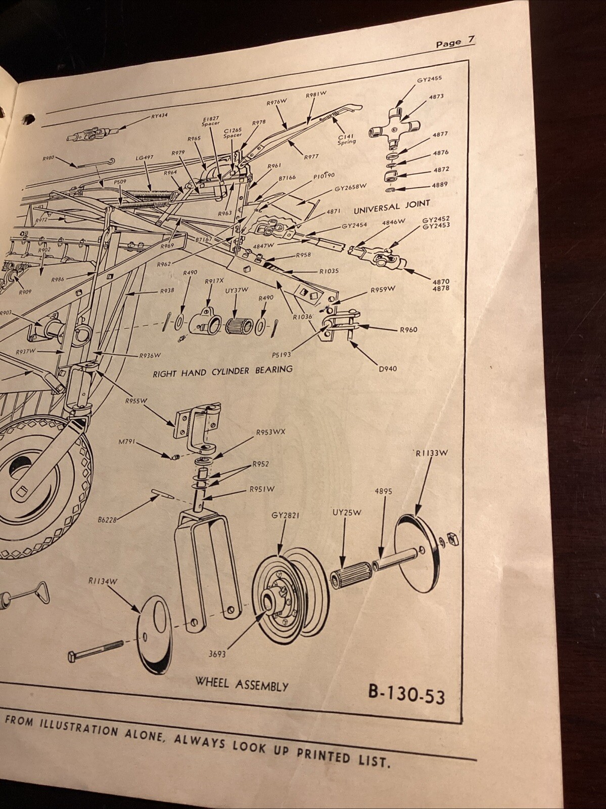 cockshutt farm Equipment side delivery rake parts list Vintage Illustrations