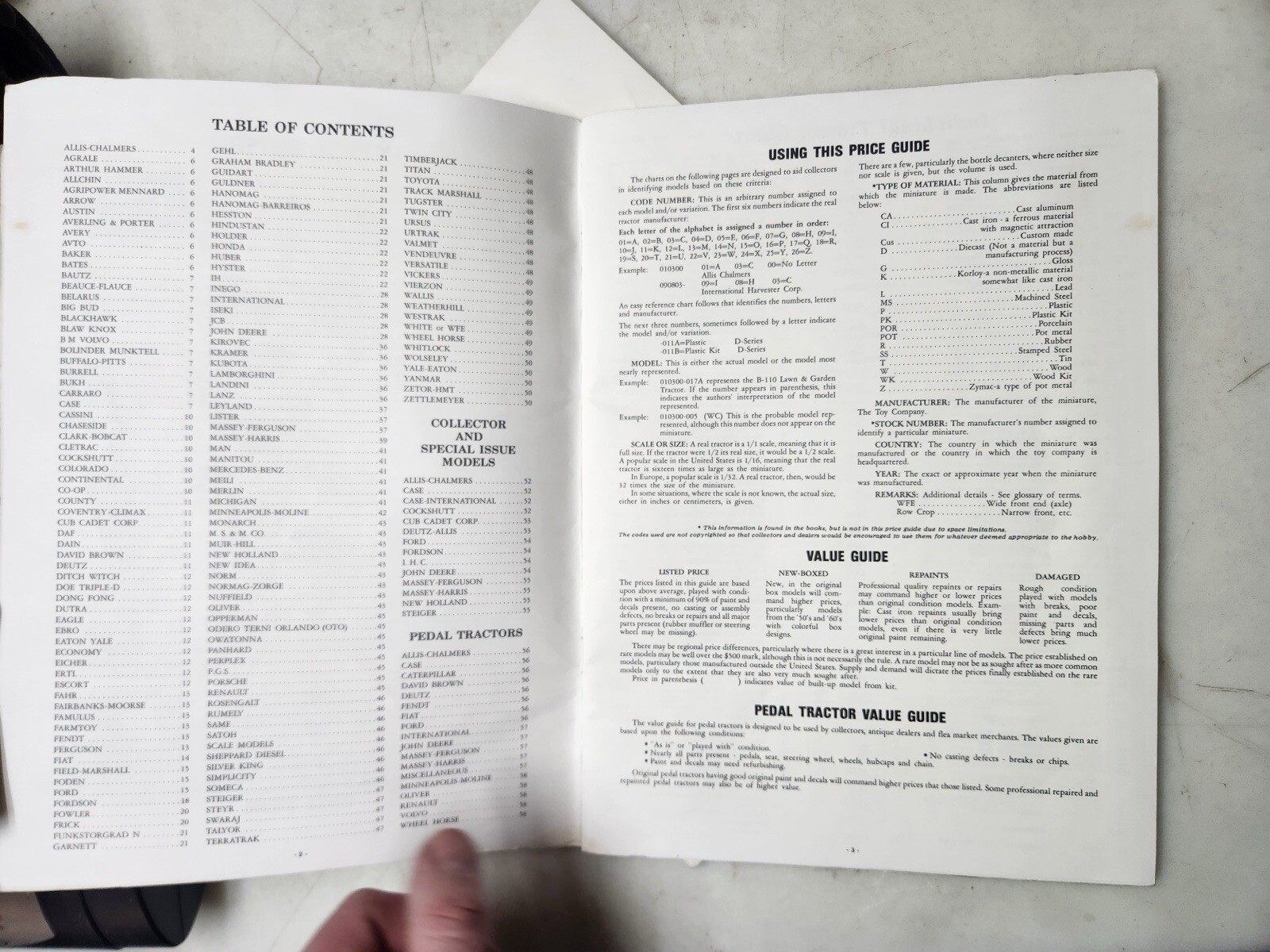 Vintage 1989-1991 Farm Toy Tractor Price Guide Set